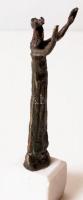 Bács Zoltán: Sámán. Bronz, jelzett, márvány talapzaton, m:10 cm
