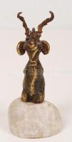 Bács Zoltán: Sámán. Bronz, jelzett, márvány talapzaton, m:8 cm
