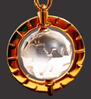 Swarovski kristály kulcstartó, eredeti dobozában, 12×4 cm / Swarovski crystal artifact