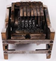 Sorszámozó bélyegző, fém, fa, m:17 cm