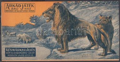 cca 1910 Árkád Játékáruház, Késmárky és Illés Bőr- és Díszműáru Üzlet számolócédula