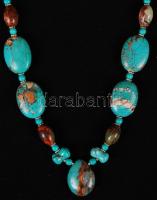 Türkiz nyaklánc, h: 45 cm /
Turquoise necklace, 45 cm