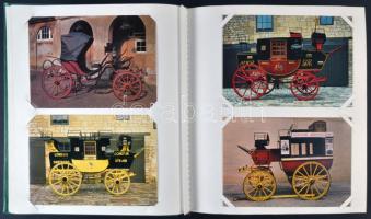 152 db MODERN használatlan lovas hintó és ló motívumú képeslap, képeslapalbumban / 152 modern unused motive cards; horse-drawn carriage and horse, in postcard album