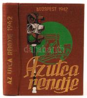 1942 Bp., Az utca rendje, X. évfolyam, térképmelléklettel, könyv formátumban, 544p.