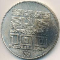 Ausztria 1976. 100Sch Ag "Innsbruck - XII. téli olimpia / Síelő" T:2-
Austria 1976. 100 Sc...