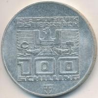 Ausztria 1976. 100Sch Ag "Innsbruck - XII. téli olimpia / Lesikló sánc" T:2
Austria 1976. ...
