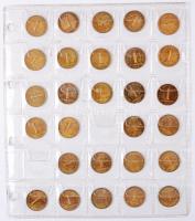 Vegyes osztrák fémpénz gyűjtemény 10 lapos műbőr albumba rendezve T:vegyes
Mixed austrian coin colle...