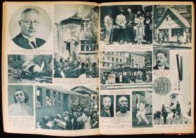 1937 A Képes Pesti Hírlap képes melléklet teljes évfolyama, sérült egészvászon kötésben