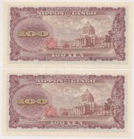 Japán 1953. 100Y (2x) sorszámkövetők T:I
Japan 1953. 100 Yen (2x) sequential serials C:UNC