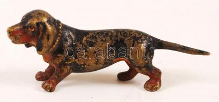 Antik mini bronz kutya figura / Miniature dog figure 6 cm