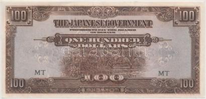 Malajzia/II. világháború/japán megszállás 1944. 100$ T:II- Malaya/Japanese occupation 1944. 100 Dollars C:VF Krause M8