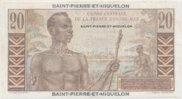 Saint-Pierre és Miquelon 1950-1960. 20F T:III Saint Pierre and Miquelon 1950-1960. 20 Francs C:F Krause 24