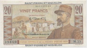 Saint-Pierre és Miquelon 1950-1960. 20F T:III
Saint Pierre and Miquelon 1950-1960. 20 Francs C:F
Kra...