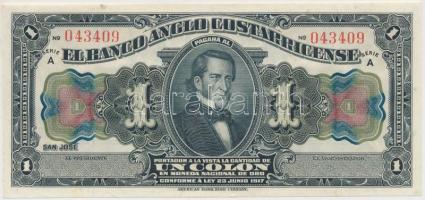 Costa Rica 1917. 1C T:I Costa Rica 1917. 1 Colon C:UNC