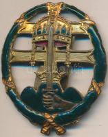II.V.H. "Csapattiszti jelvény" jelzés nélkül T:2 (javított rögzítőpánt) Hungary 2nd World War "Combat Leadership badge" without sign C:XF (fixed fold-prong)