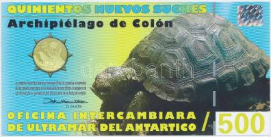 Galapagos-szigetek 2009. 500S (nem forgalmi bankjegy) T:I Galápagos Islands 2009. 500 Sucres (privately issued banknote) C:UNC