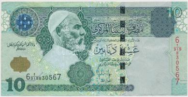 Líbia 2002. 10D "Omar El-Mukhtar" T:III Lybia 2002. 10 Dinars "Omar El-Mukhtar" C:F