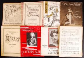 cca 1900-1930 Kb 20 db régi kotta és kottafüzet / vintage musical notes