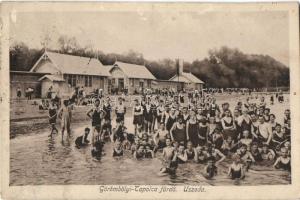 Görömbölytapolca, fürdő, uszoda, fürdőzők (b)