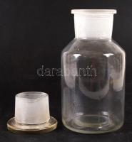 6 db dugós csiszolt öblösüveg, m: 21 cm