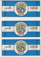 Amerikai Egyesült Államok/Kalifornia "Legoland" 1$ (3x) T:I USA/California "Legoland" 1 Dollar (3x) C:UNC