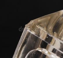 Art deco jegesmedve asztali dísz, lepattanással, 23x14 cm