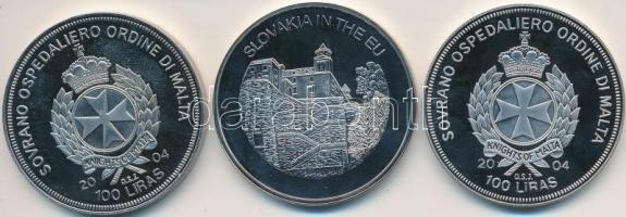 Máltai Lovagrend 2004. 100L 3klf darabja T:PP
Sovereign Order of Malta 2004. 100 Liras 3pcs of diffe...