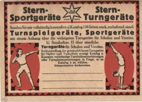 Stern Sportgeräte, Braunschweig / German sports accessories advertisement