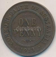 Ausztrália 1913. 1P Br "V. György" T:2 Australia 1913. 1 Penny "George V" C:XF Krause KM# 23