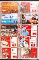 kb 300 darabos magyar telefonkártya gyűjtemény, nagyrészt feltöltőkártyákkal szépen rendszerezve, felcímkézve gyűrűs berakóban