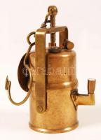 Régi bányászlámpa, m: 9 cm / Vintage miner's lamp, 9 cm