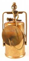 Régi bányászlámpa, m: 9 cm /
Vintage miner's lamp, 9 cm