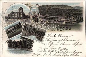 1899 Vöslau, Hotel Zwierschütz, litho