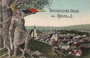 Krems an der Donau, patriotic postcard