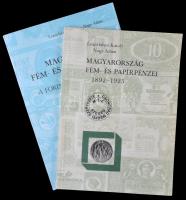 Leányfalusi Károly-Nagy Ádám: Magyarország fém- és papírpénzei. A forint pénzrendszer 1946-1986. Kecskemét, Magyar Éremgyűjtők Egyesülete Bács-Kiskun Megyei Szervezete, 1987. + Leányfalusi Károly-Nagy Ádám: Magyarország fém- és papírpénzei 1892-1925. Szeged, Magyar Éremgyűjtők Egyesülete Csongrád Megyei Szervezete, 1983.