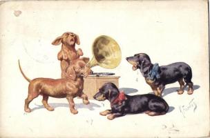 16 db RÉGI motívum lap, húsvéti, karácsonyi és újévi üdvözlőlapok, és néhány művészlap, pinx. Mauzan...