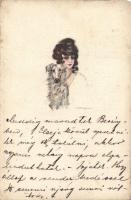 16 db RÉGI motívum lap, húsvéti, karácsonyi és újévi üdvözlőlapok, és néhány művészlap, pinx. Mauzan...