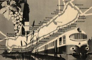 Balaton, Vasúti térkép (modern lap)