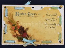 1899 Real flower greeting card