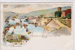 Rüdesheim mit Hotel C Litho