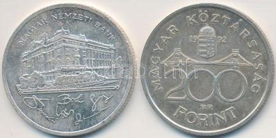 1992. 200Ft Ag "MNB" (2x) T:2