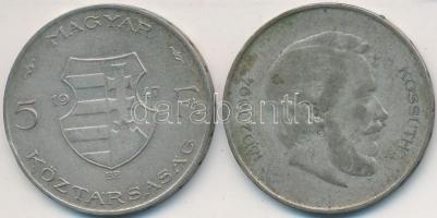 1947. 5Ft Ag "Kossuth" (2x) T:2-,3
Adamo F8.1