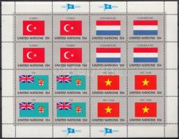 Flags of the UNO States (I) minisheet set, ENSZ Államok zászlói (I) kisív sor