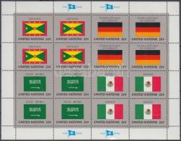Flags of UNO states (VI) minisheet set, ENSZ Államok zászlói (VI) kisív sor