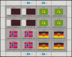 ENSZ Államok zászlói (IX) kisív sor Flags of UNO states (IX) minisheet set