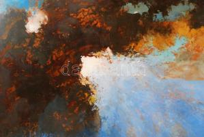 Marsovszky Endre (1916-1989): Elmúlt a vihar. Olaj, farost, jelzett, üvegezett keretben, 50×70 cm