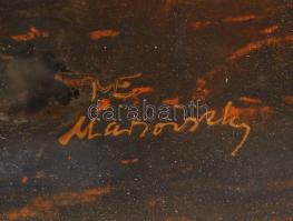 Marsovszky Endre (1916-1989): Elmúlt a vihar. Olaj, farost, jelzett, üvegezett keretben, 50×70 cm