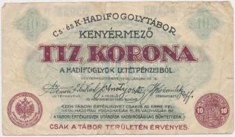 Kenyérmező/hadifogolytábor 1916. január 15. 10K arab sorozat-és sorszámmal T:III,III-