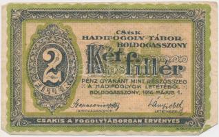 Boldogasszony / hadifogolytábor 1916. május 1. 2f arab sorozat és sorszámmal T:III