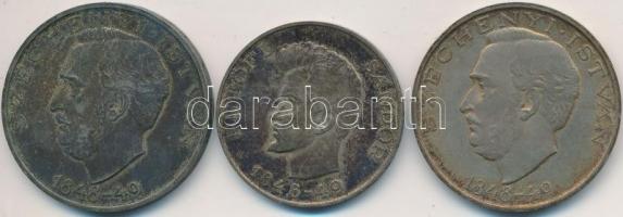 1948. 5Ft Ag "Petőfi" + 10Ft Ag "Széchenyi" (2x) T:2,2-